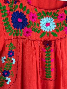 DARLING EMBROIDERED MEXICAN DRESS,